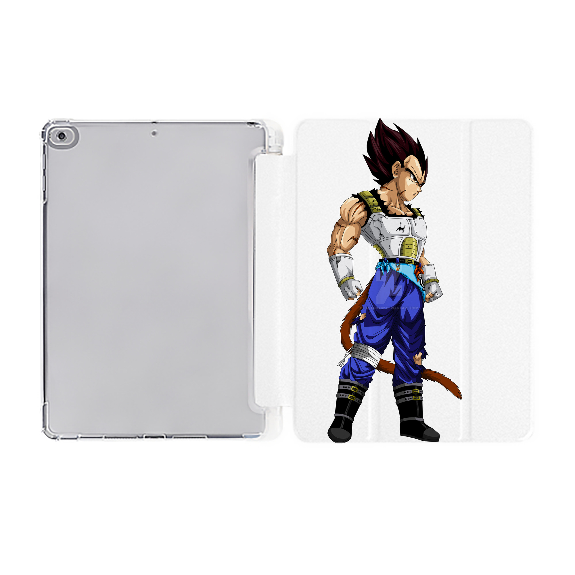 （画像用） ドラゴンボール ベジータ四世（Bejīta Yonsei）DRAGON BALL Vegeta IV IPad ケース ペン収納付き 三つ折りスタンド PUレザー×シリコン 対応機種9.5/10.5/10.9インチ
